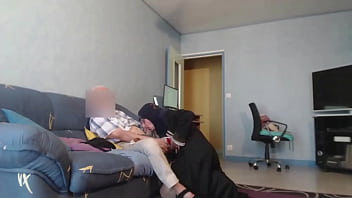 mom sleeping while son seduce her to sex